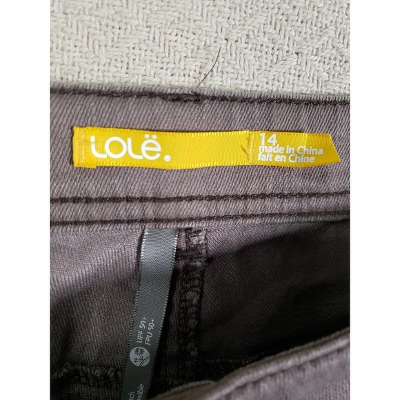 Lole Jeans Womens 14 Gray Stretch UPF 50+ Pockets Mid-Rise Regular Fit Skinny - Picture 7 of 11